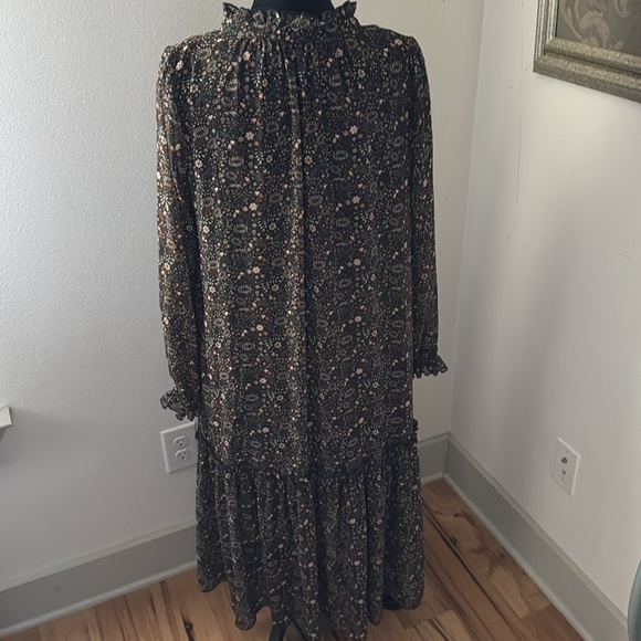 Arnie Says Norwegian Brand Sz M floral print Boho tiered lightweight Boho dress - Picture 4 of 6